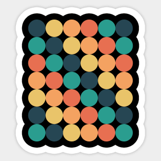 Circle Retro Rainbow Sticker